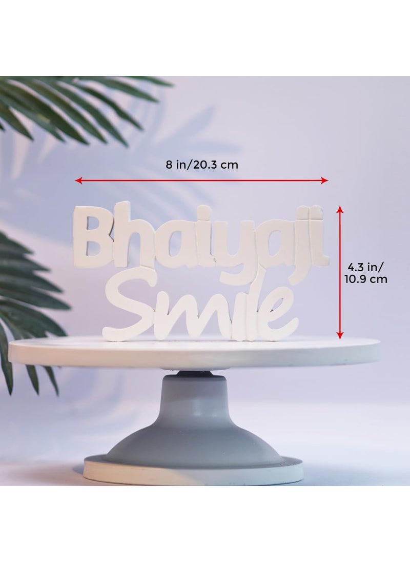 NUKKAD TALES Table and Wall Decor freestanding Quotes Handmade in India Multicolor for Home Dcor Bhaiyaji Smile