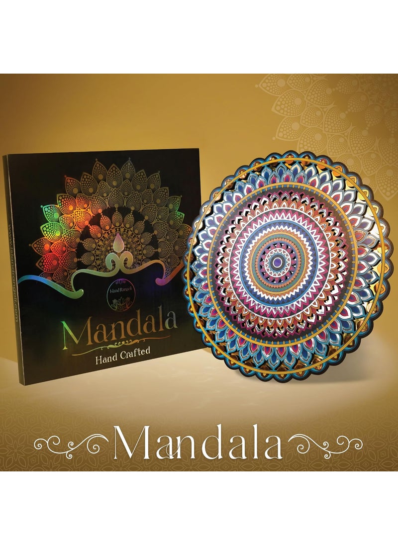 Island Rangoli Panch Tatva Mandala Vayu Design 22 inches Wall Decor Handmade Wall Art Mandala Art Lippan Art