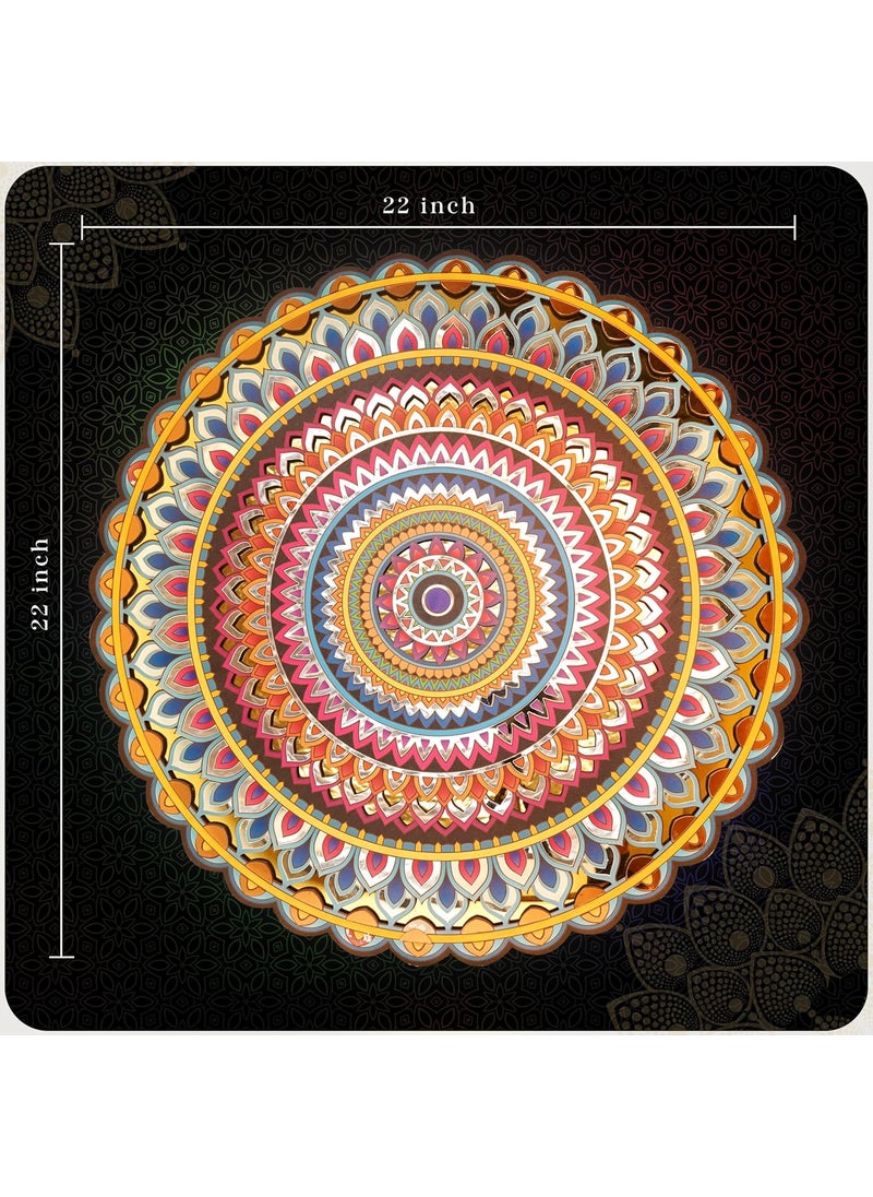 Island Rangoli Panch Tatva Mandala Vayu Design 22 inches Wall Decor Handmade Wall Art Mandala Art Lippan Art