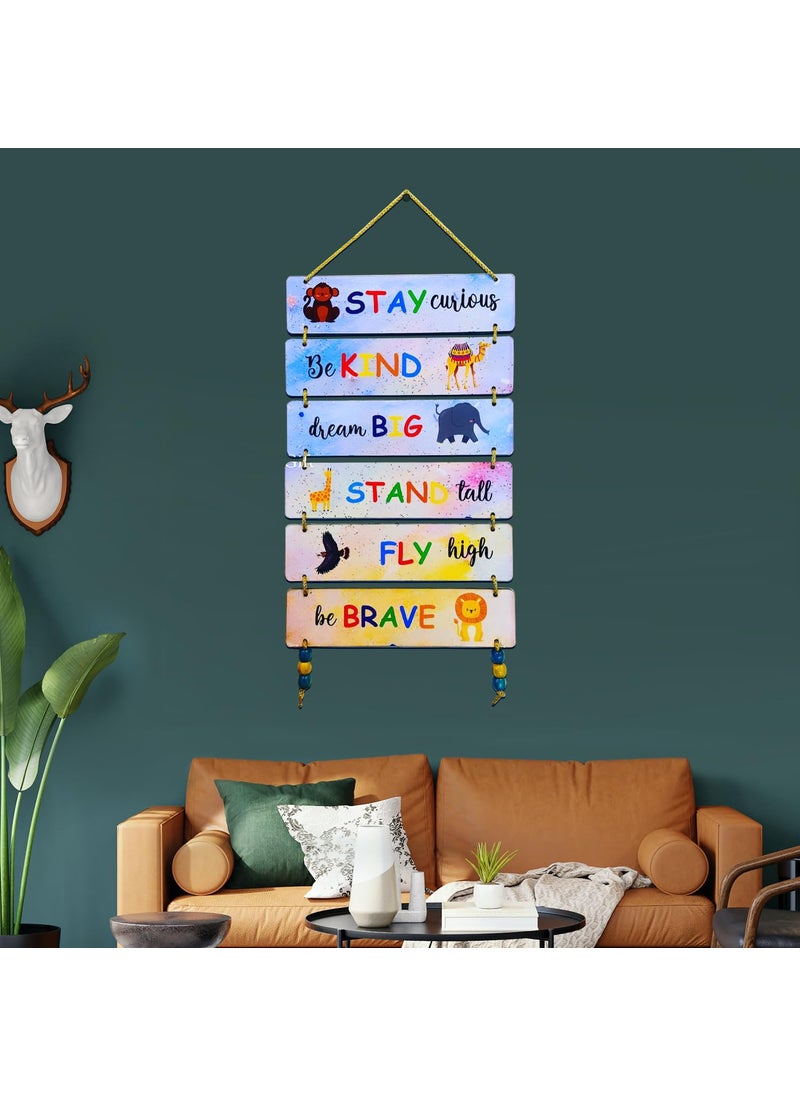 Positive Motivational Wooden Wall Hanging for LivingroomKids Room