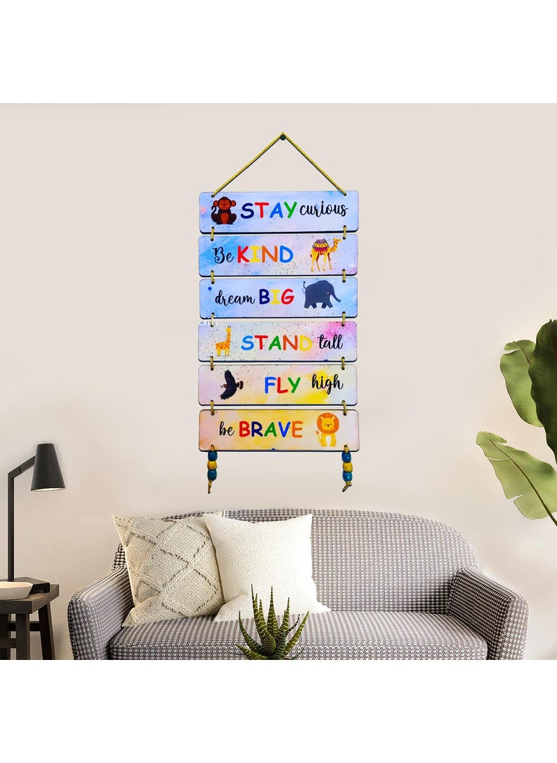 Positive Motivational Wooden Wall Hanging for LivingroomKids Room