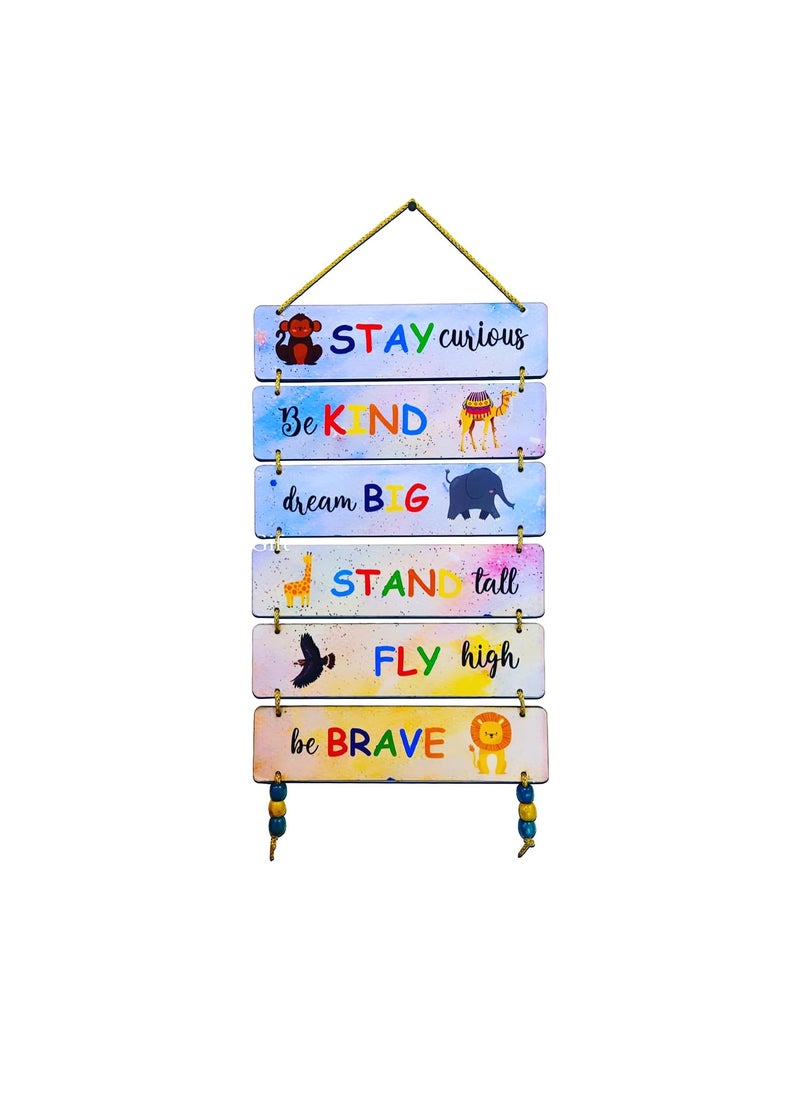 Positive Motivational Wooden Wall Hanging for LivingroomKids Room