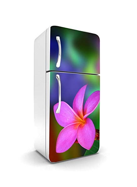Advait Designs Vinly 3D Colourful FlowerDecorative Extra Large PVC Vinyl Fridge Sticker Multicolor 60 cm X 160 cm