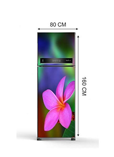Advait Designs Vinly 3D Colourful FlowerDecorative Extra Large PVC Vinyl Fridge Sticker Multicolor 60 cm X 160 cm