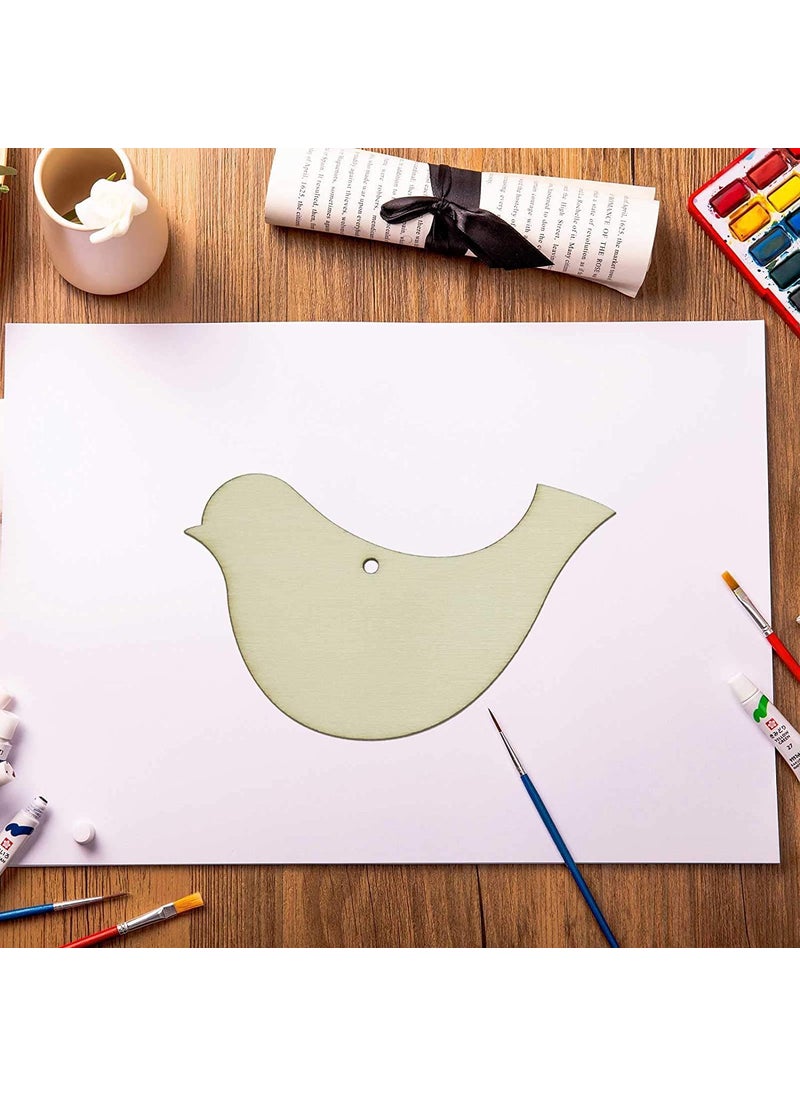 Cliths Pack of 10 pcs Wooden Birds Wood Unfinished Wooden DIY Crafts Bird Shaped Wood Hanging Gift Tags with Ropes for Home DIY Projects Craft Dcor 10 cm x 165 cm