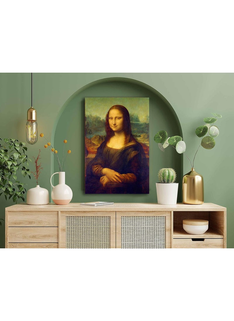 wallpics Monalisa Painting Poster Waterproof Vinyl Sticker for Home Decor can15412