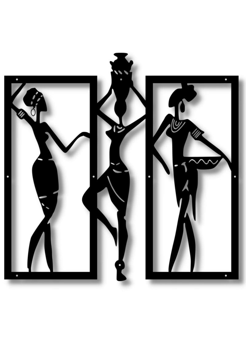 ARCTIK Metal Tribal women wall art 50X50 cm