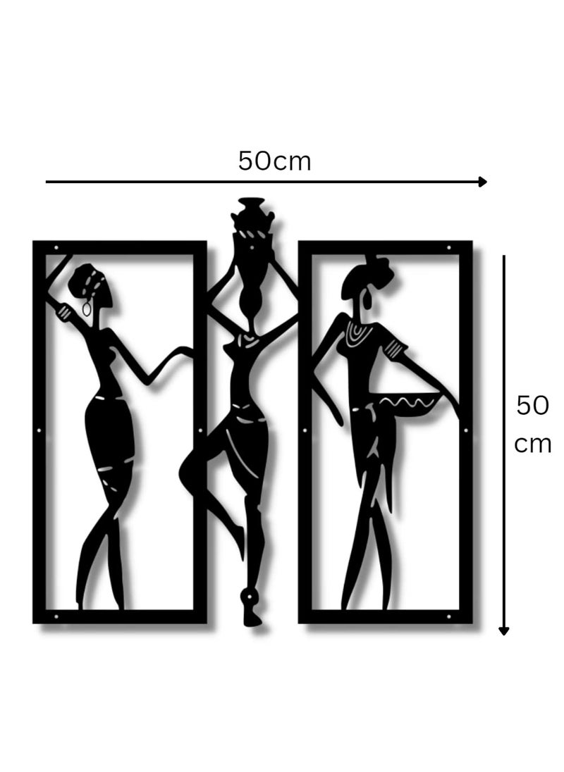 ARCTIK Metal Tribal women wall art 50X50 cm