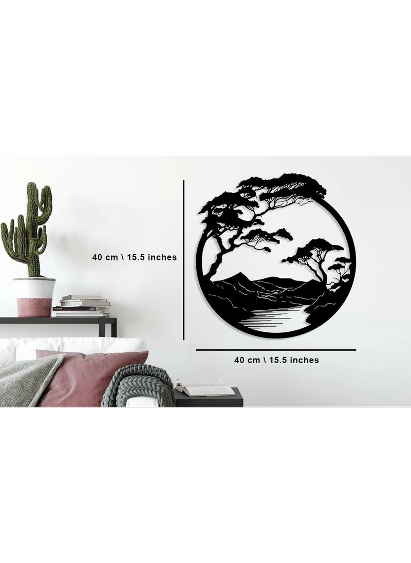 trademubarak Tree Wall Art for Living Room Home DecorWall Hanging with Matte FinishScratch Rust Free Modern Art for Drawing Room BedroomOfficeBlack