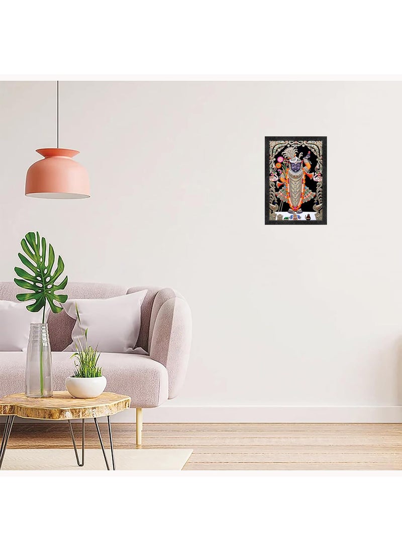 Dharvika Innovations Shrinathji paintings for living room Shrinathji painting wall decoration Shrinathji photo frame for wall decoration 2410 14x20 Inch