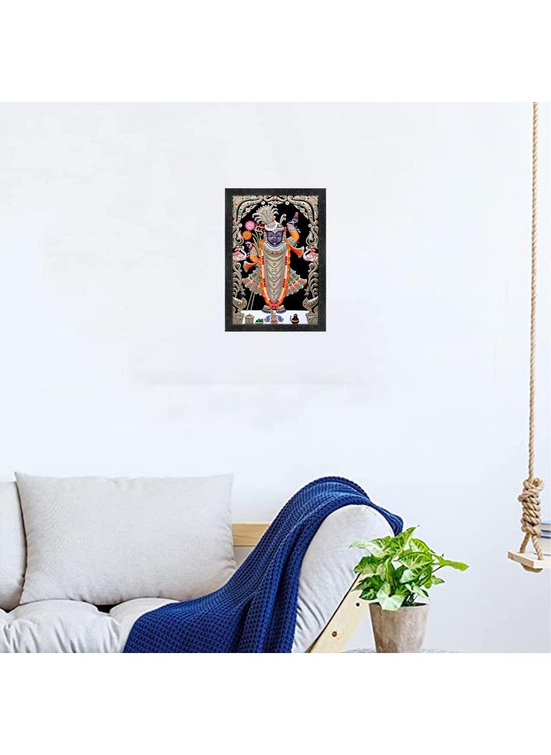 Dharvika Innovations Shrinathji paintings for living room Shrinathji painting wall decoration Shrinathji photo frame for wall decoration 2410 14x20 Inch