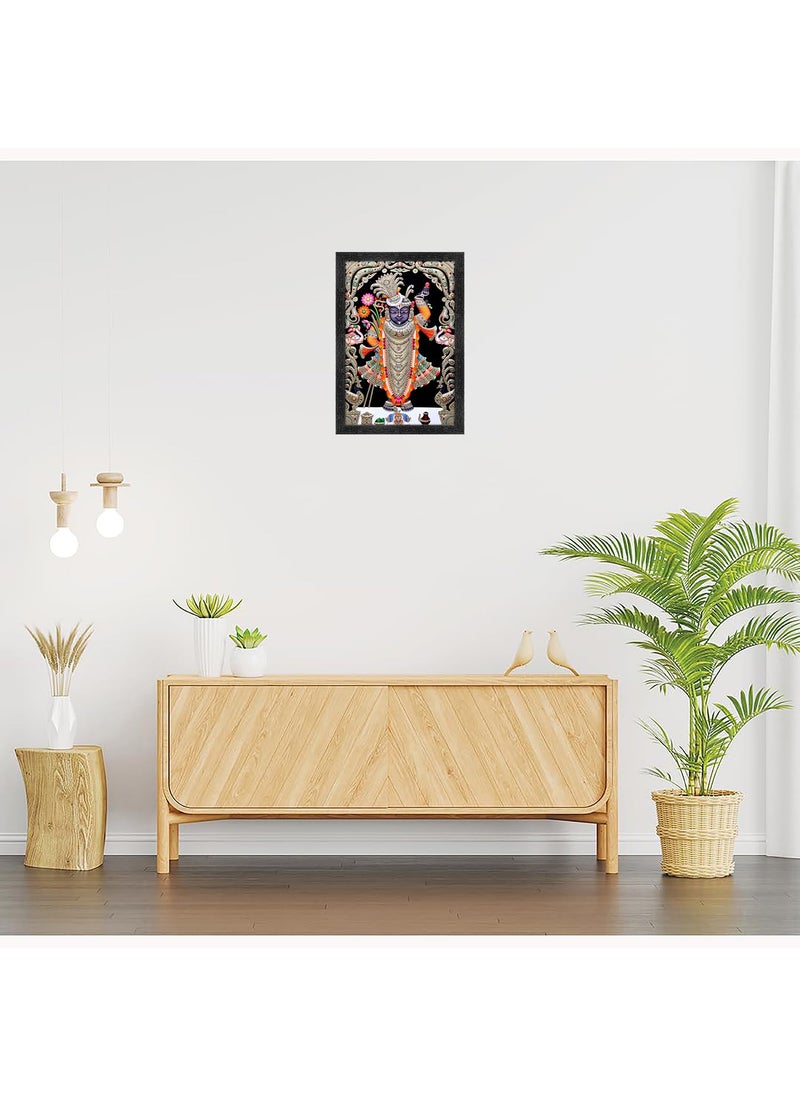 Dharvika Innovations Shrinathji paintings for living room Shrinathji painting wall decoration Shrinathji photo frame for wall decoration 2410 14x20 Inch