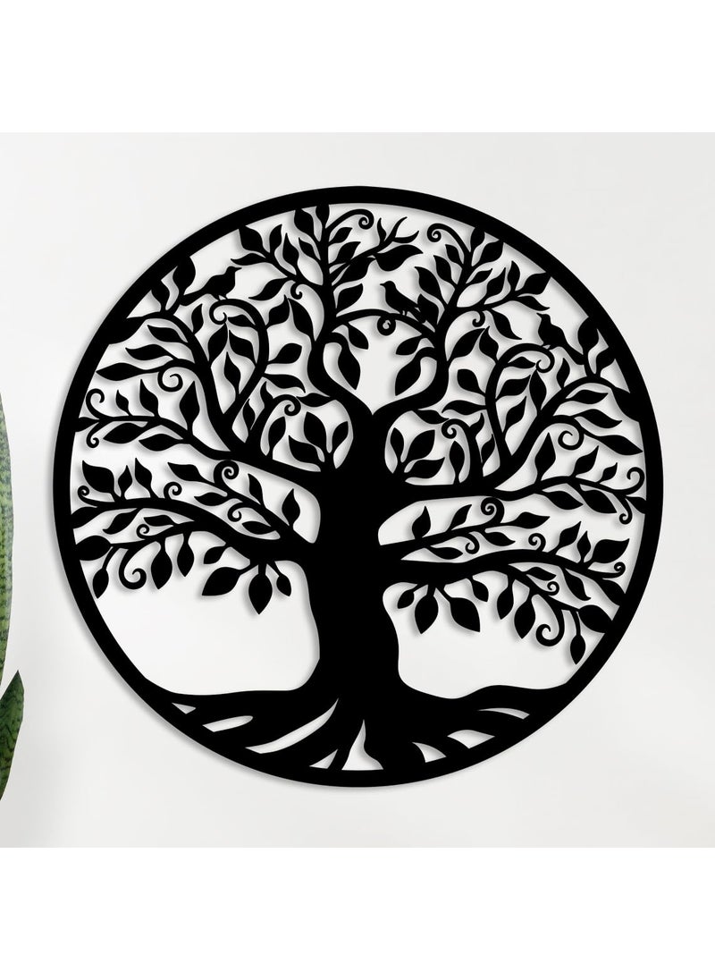 trademubarak Tree Wall Art for Living Room Home DecorWall Hanging with Matte FinishScratch Rust Free Modern Art for Drawing Room BedroomOfficeBlack 18 Inches