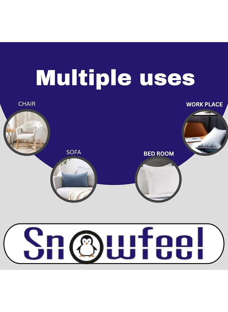 SNOWFEEL 17x27 Luxurious Plush Pillow Set of 2 Ultra Soft and Supportive Cushion for Bedroom Living Room Chair and Office Hypoallergenic and Breathable Fabric Sleep Positions