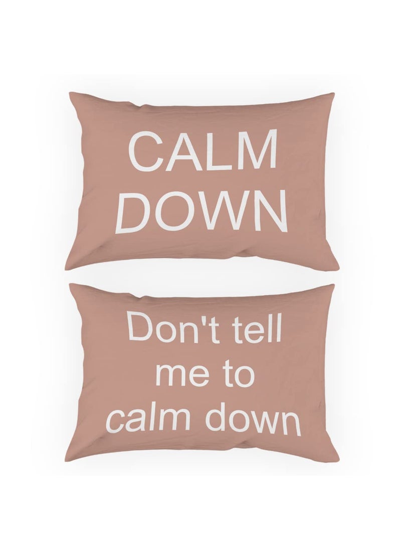 Crazyify Clam Down Pillow Set of 2 Valentines Day Gift for GirlfriendBoyfriend Husband and Wife Pillow Pillow for BedroomLiving Room 2 Pillow 12x18 Inches