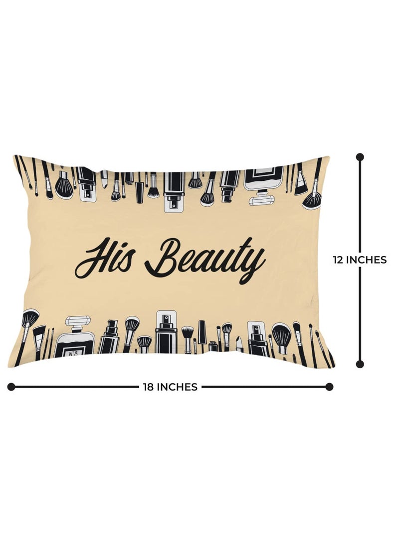 Crazyify Her Beast Pillow Set of 2 Valentines Day Gift for GirlfriendBoyfriend Husband and Wife Pillow Pillow for BedroomLiving Room 2 Pillow 12x18 Inches