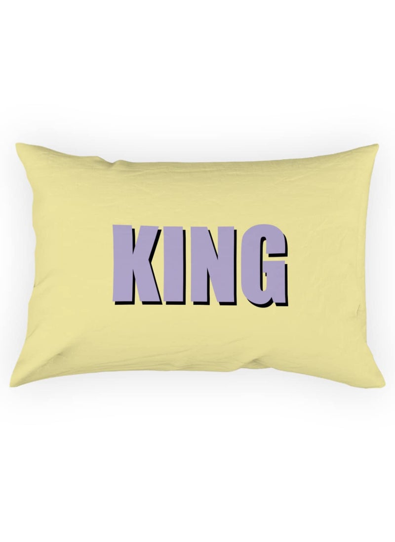 Crazyify Yellow Pillow Set of 2 Valentines Day Gift for GirlfriendBoyfriend Husband and Wife Pillow Pillow for BedroomLiving Room Couple Pillow 12x18 Inches