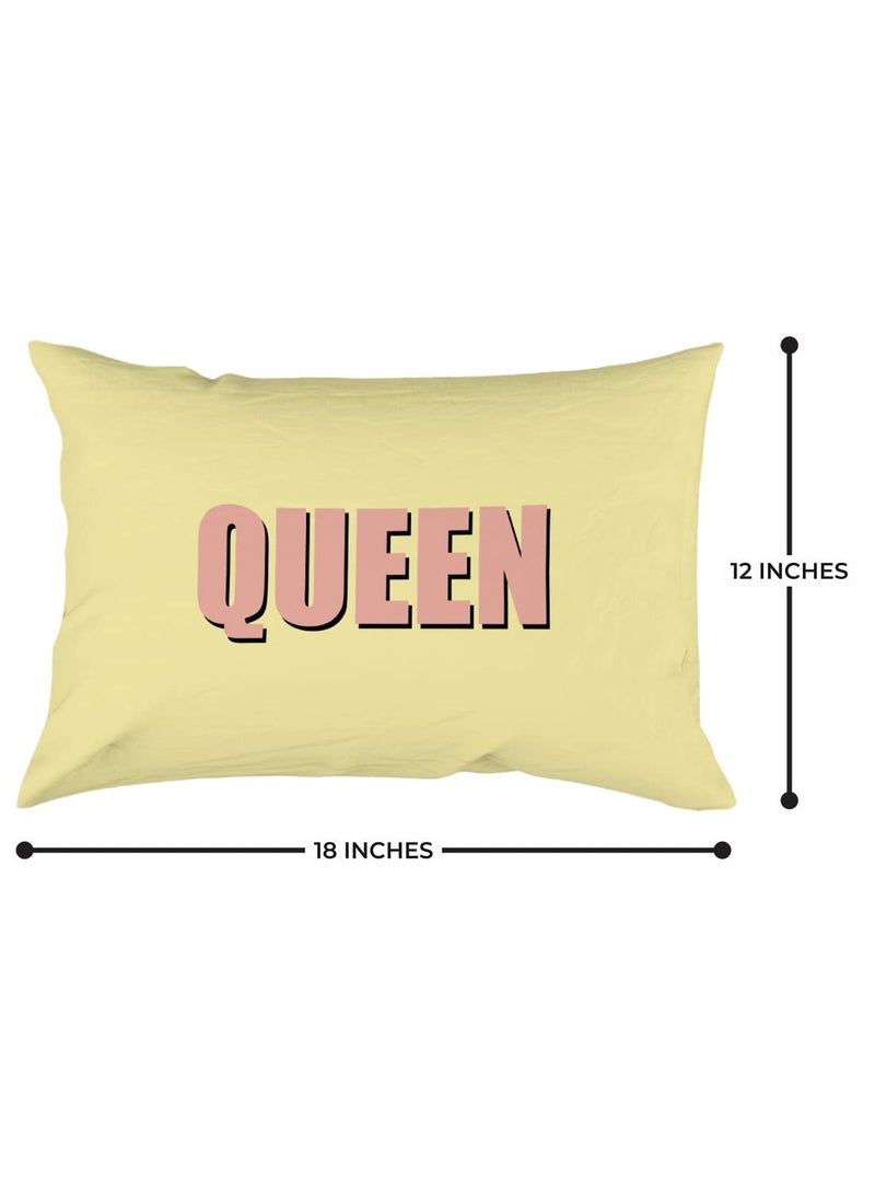 Crazyify Yellow Pillow Set of 2 Valentines Day Gift for GirlfriendBoyfriend Husband and Wife Pillow Pillow for BedroomLiving Room Couple Pillow 12x18 Inches