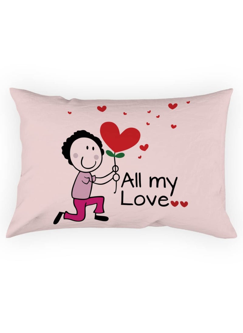 Crazyify All My Pillow Set of 2 Valentines Day Gift for GirlfriendBoyfriend Husband and Wife Pillow Pillow for BedroomLiving Room 2 Decorative Pillow 12x18 Inches