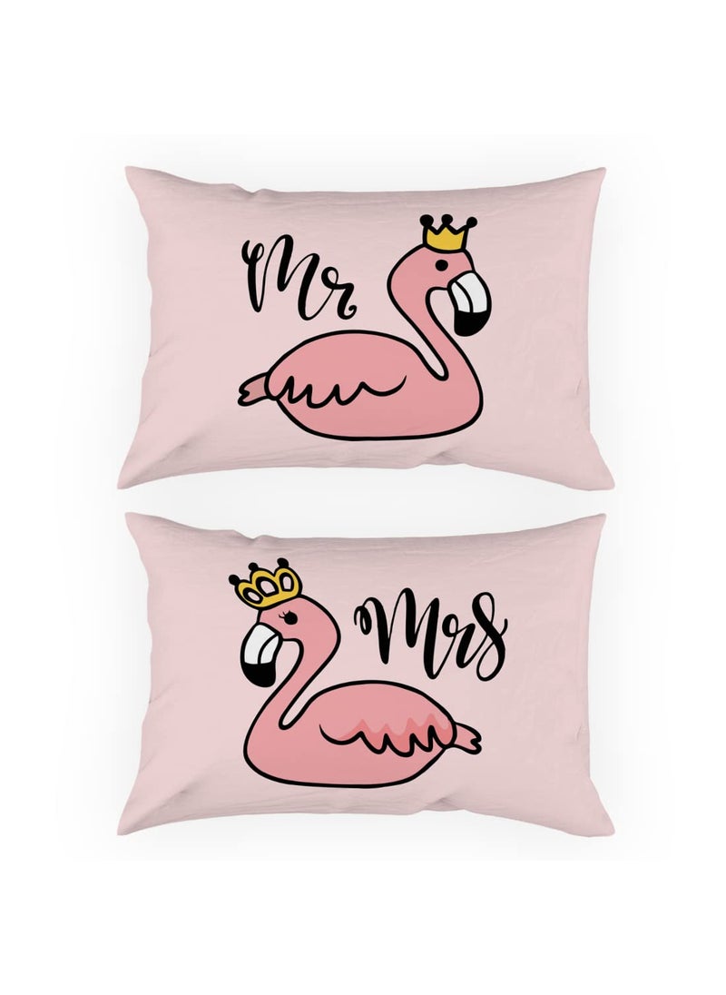 Crazyify Mr Pillow Set of 2 Valentines Day Gift for GirlfriendBoyfriend Husband and Wife Pillow Pillow for BedroomLiving Room 2 Decorative Pillow 12x18 Inches