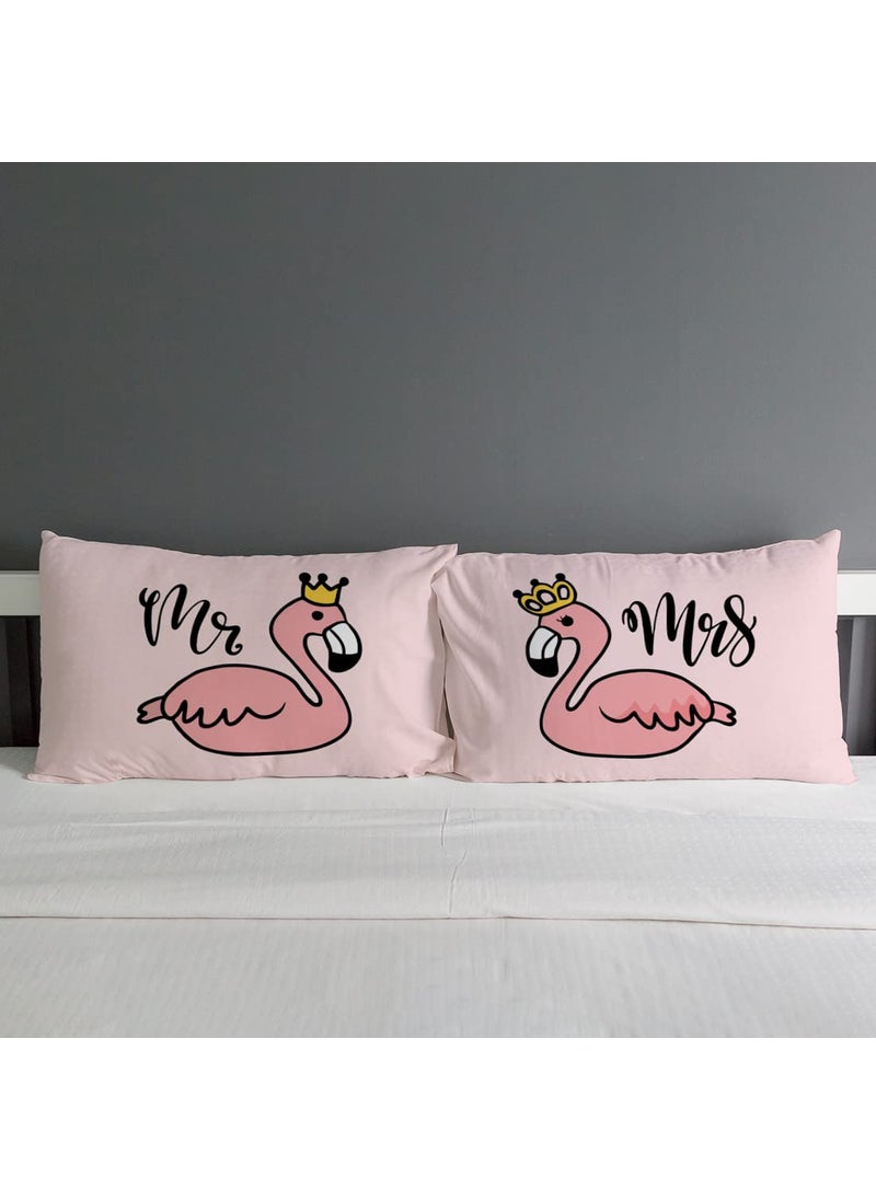 Crazyify Mr Pillow Set of 2 Valentines Day Gift for GirlfriendBoyfriend Husband and Wife Pillow Pillow for BedroomLiving Room 2 Decorative Pillow 12x18 Inches