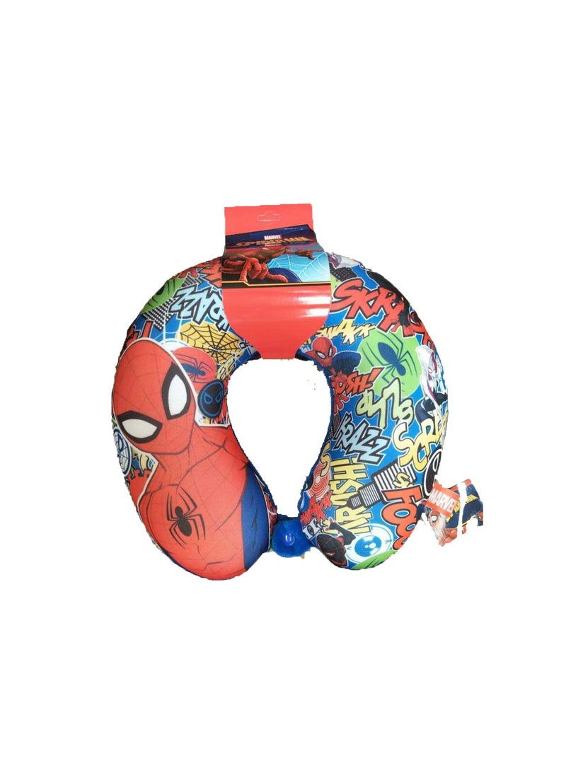 GAMME Canvas Multicolour Spiderman Character Neck U Type Pillow Cushion