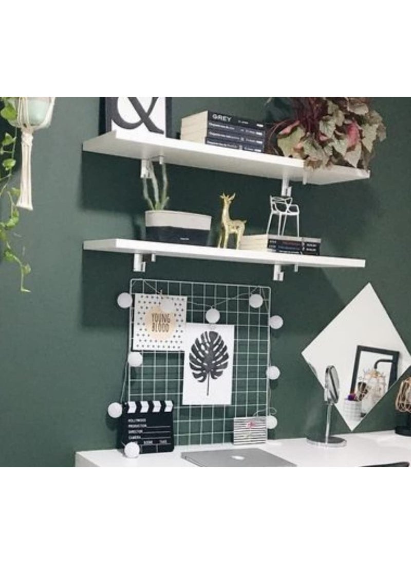 Moreyaji Metal Rectangular Frame with Square Design for Use Office Wall Picture Photo Instagram Decoration for Room 40X40cm White