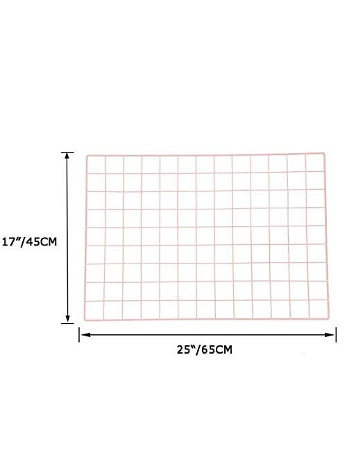 Franklite Iron Square shape hanging Grid frame for home Decoration wall photog collage photo key as per your requirement 85x 55 cm Pink