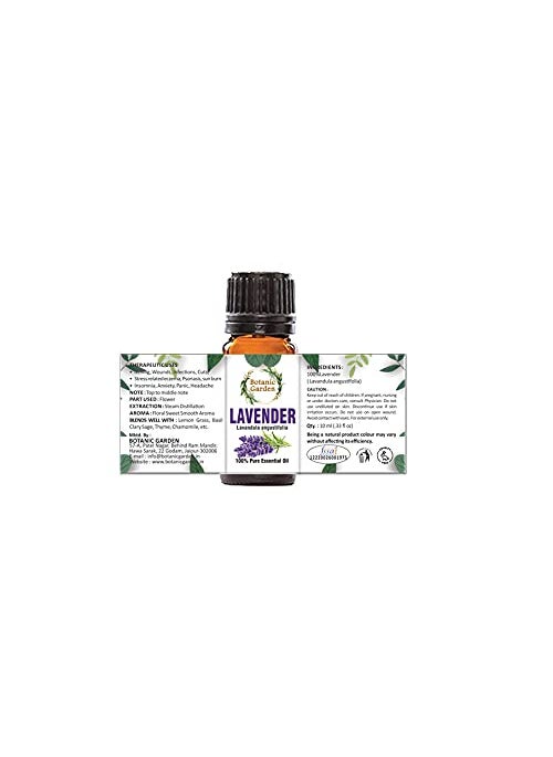 Botanic Garden Lavender Essential Oil 100 Pure Therapeutic Grade Steam Distilled Promotes Peaceful Sleep RelaxationTension Relief Headaches for Diffuser Topical Use with Dropper 100ML
