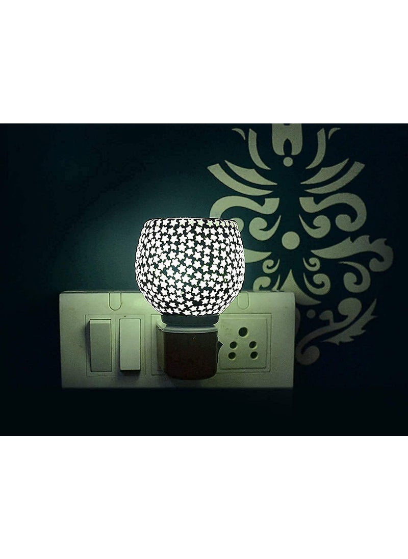 Set of 2 Electrical Camphor Diffuser LampGlass Essential Oil Diffuser with On Off Switch Between Burner Lamp with 2 High Scented Aroma Oil 10 Ml Each Shipped As Per Availablity A