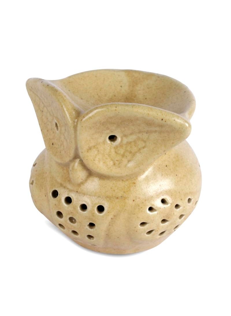 Kraftlik Handicrafts Electric Aroma DiffuserBurner Ancient Big Owl Shape Electric Ceramic Aroma Oil Diffuser Set Electric Diffuser Burner with Oil for RoomOfficeHome Decor