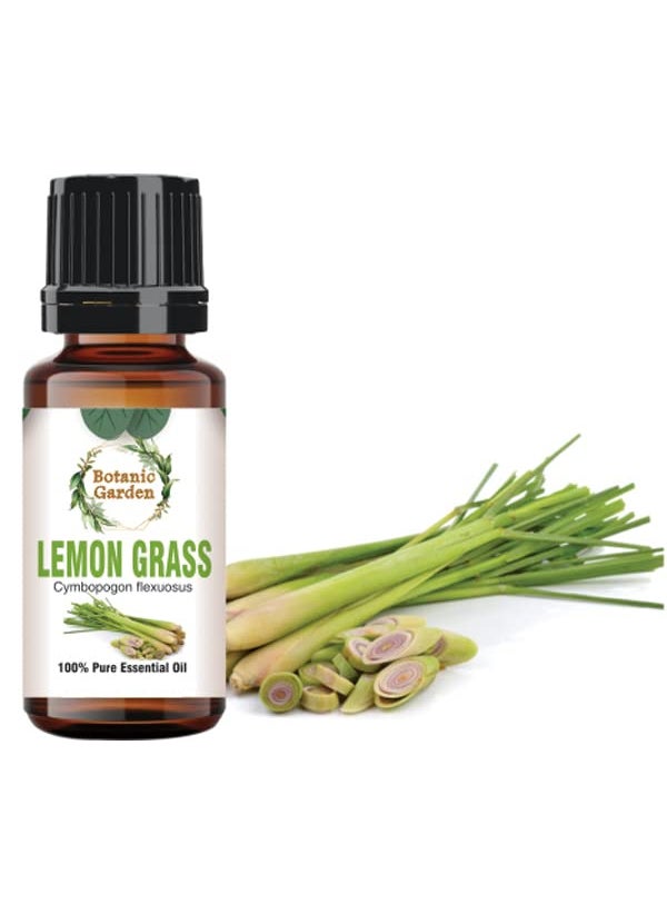 Botanic Garden Lemongrass Essential oil 100 Undiluted Pure and Natural Therapeutic grade for skin Hair care insect repellant and Aromatherapy 50ML