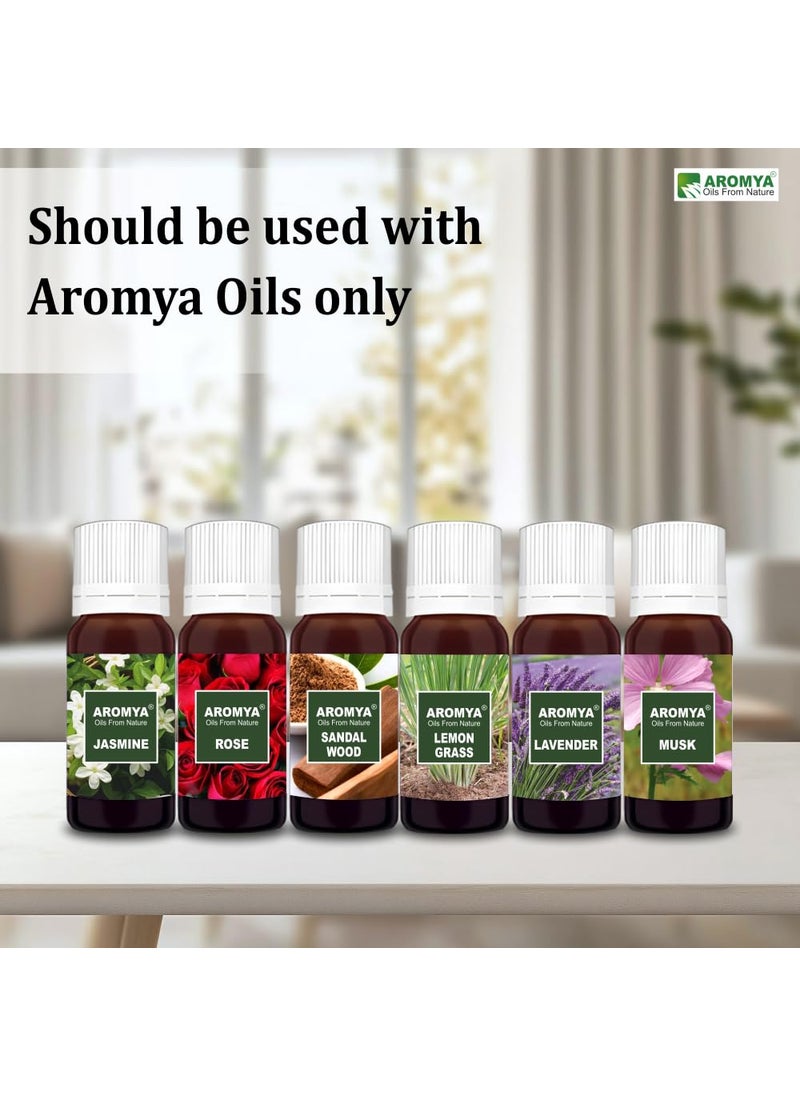Aromya oils from nature Fireplace Essential Oil Humidifier 270ml Aromatherapy Humidifier Ultrasonic Cool Mist Humidifier with Multiple Mist Modes USB Powered Ideal for Home Office White