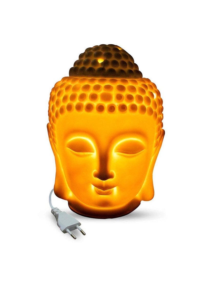 PeepalComm Ceramic Electric Buddha Diffuser Night Lamp with Dimmer Switch to Control Light Fragrance Intensity ModelA1