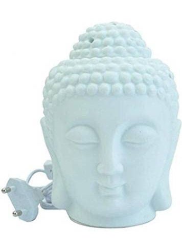 PeepalComm Ceramic Electric Buddha Diffuser Night Lamp with Dimmer Switch to Control Light Fragrance Intensity ModelA1
