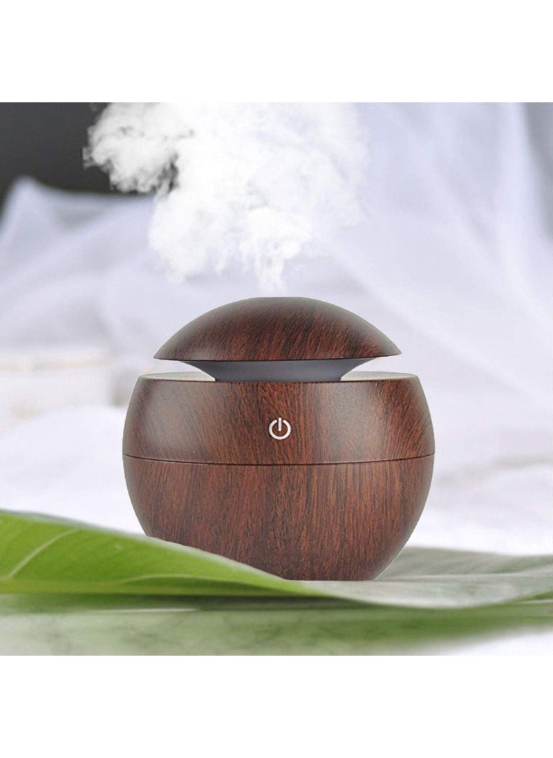Zelofy Wooden Cool Mist Humidifiers Essential Oil Diffuser Aroma Air Humidifier with Colorful Change for Car Office Babies humidifiers for Home air humidifier for Room woodenb humidifire