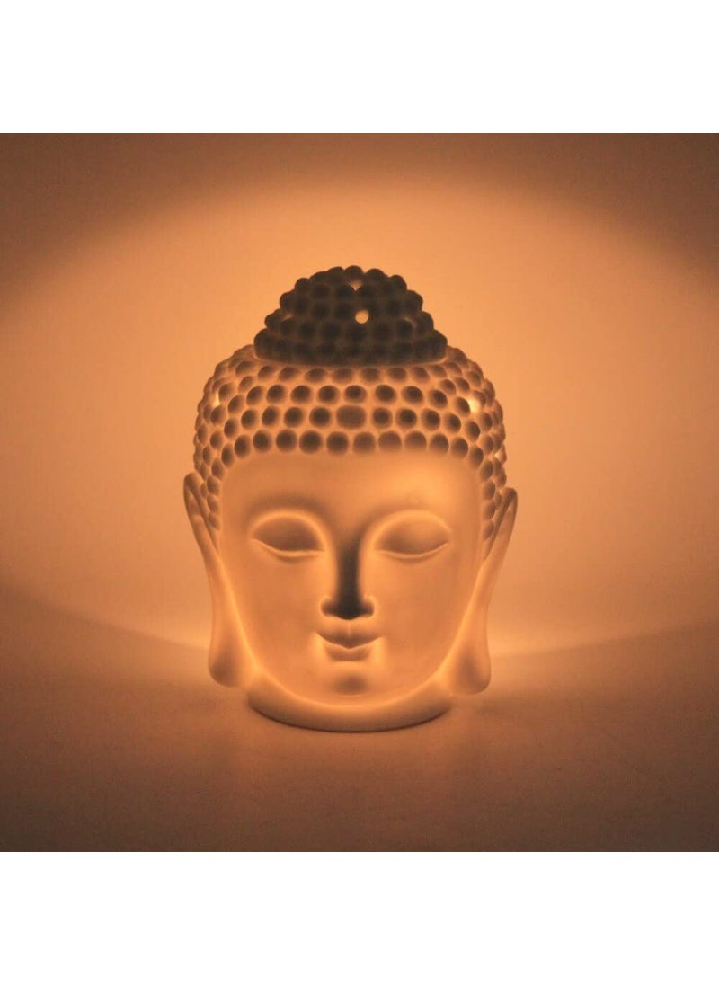 PeepalComm Premium Ceramic Electric Buddha Diffuser Night Lamp with Dimmer Switch to Control Light Fragrance Intensity C