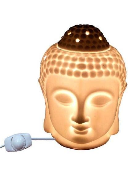 PeepalComm Premium Ceramic Electric Buddha Diffuser Night Lamp with Dimmer Switch to Control Light Fragrance Intensity C