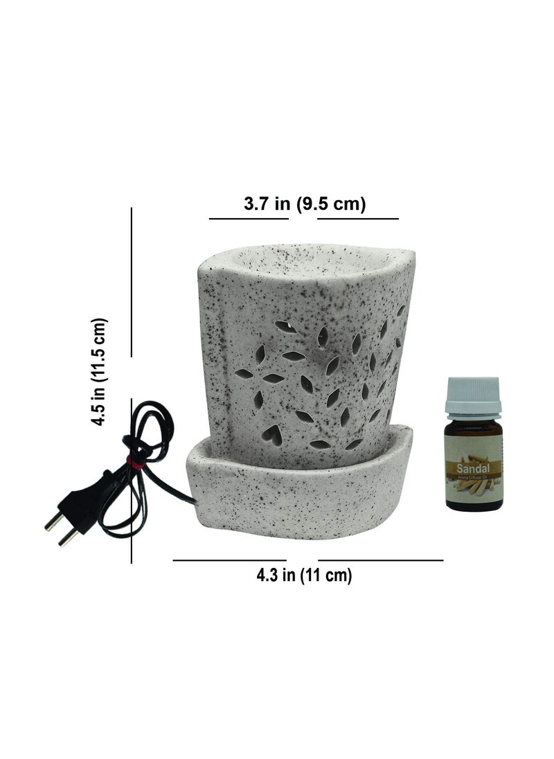Kraftlik Handicrafts Aroma Oil Ceramic Diffuser Burner in Ship Shape with Electric Fragrance Diffuser Burner with Oil for RoomOfficeHome Decor Ship Shape