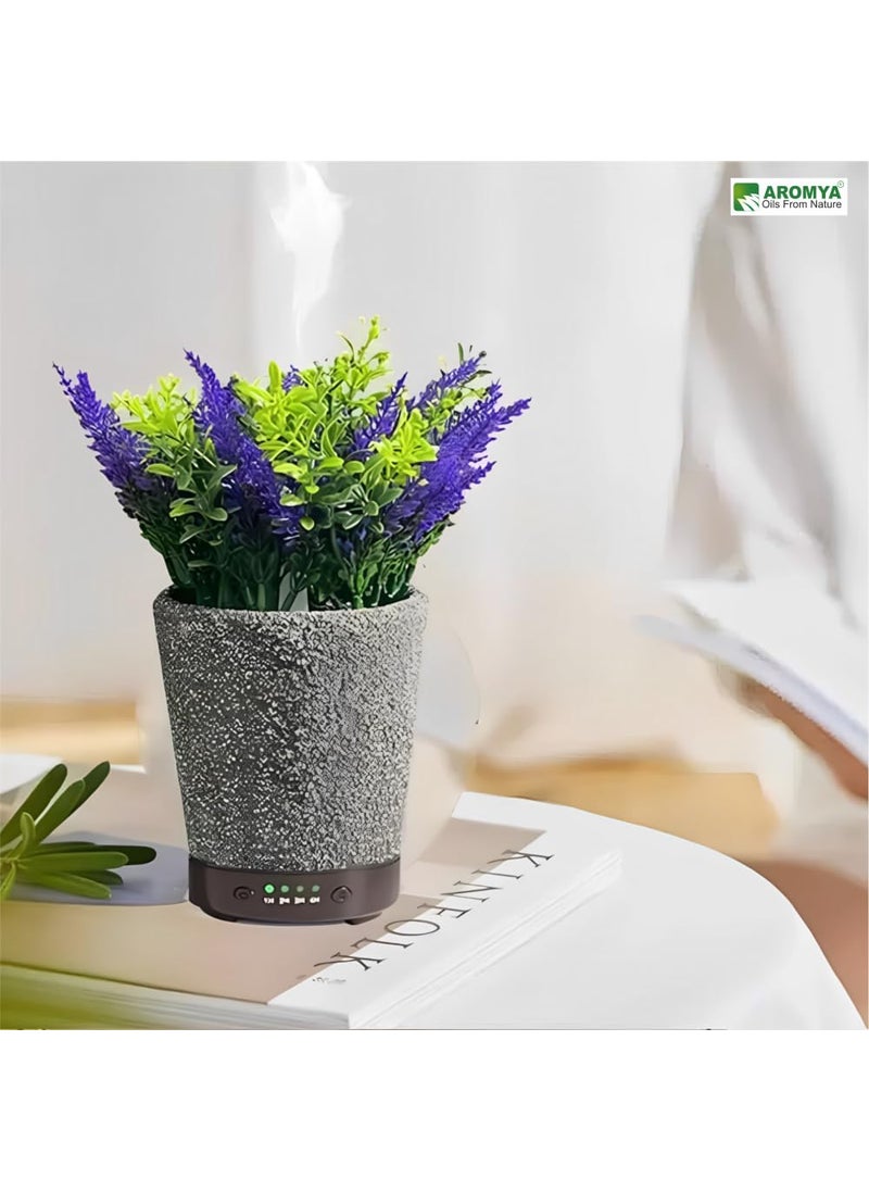 Aromya oils from nature Artificial Plant Humidifier with Realistic Lavender Design USBPowered Quiet Cool Mist Humidifier Purple