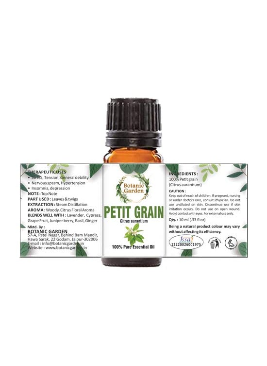 Botanic Garden Petit GrainCitrus Aurantium Essential Oil 100 Pure And NaturalAromaTherapeutic Grade 100 Ml