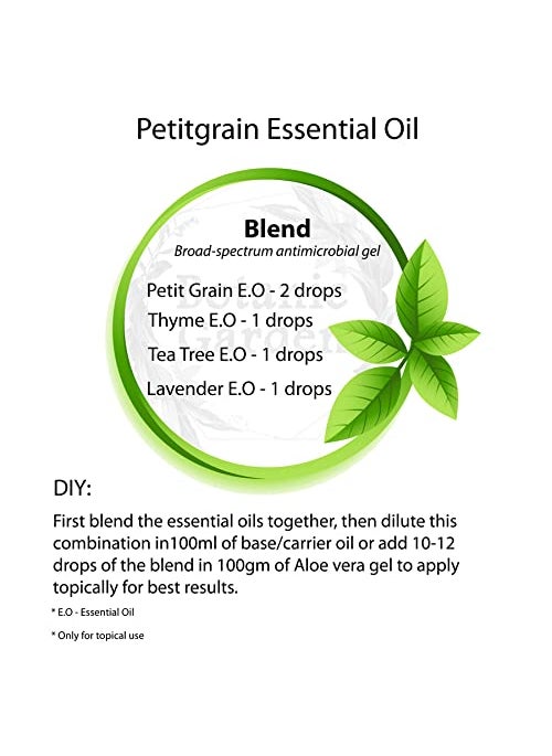 Botanic Garden Petit GrainCitrus Aurantium Essential Oil 100 Pure And NaturalAromaTherapeutic Grade 100 Ml