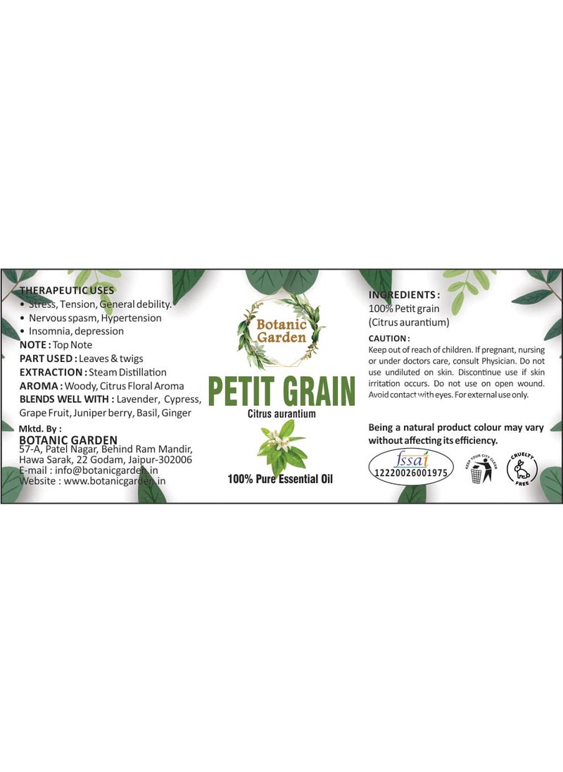 Botanic Garden Petit GrainCitrus Aurantium Essential Oil 100 Pure And NaturalAromaTherapeutic Grade 100 Ml