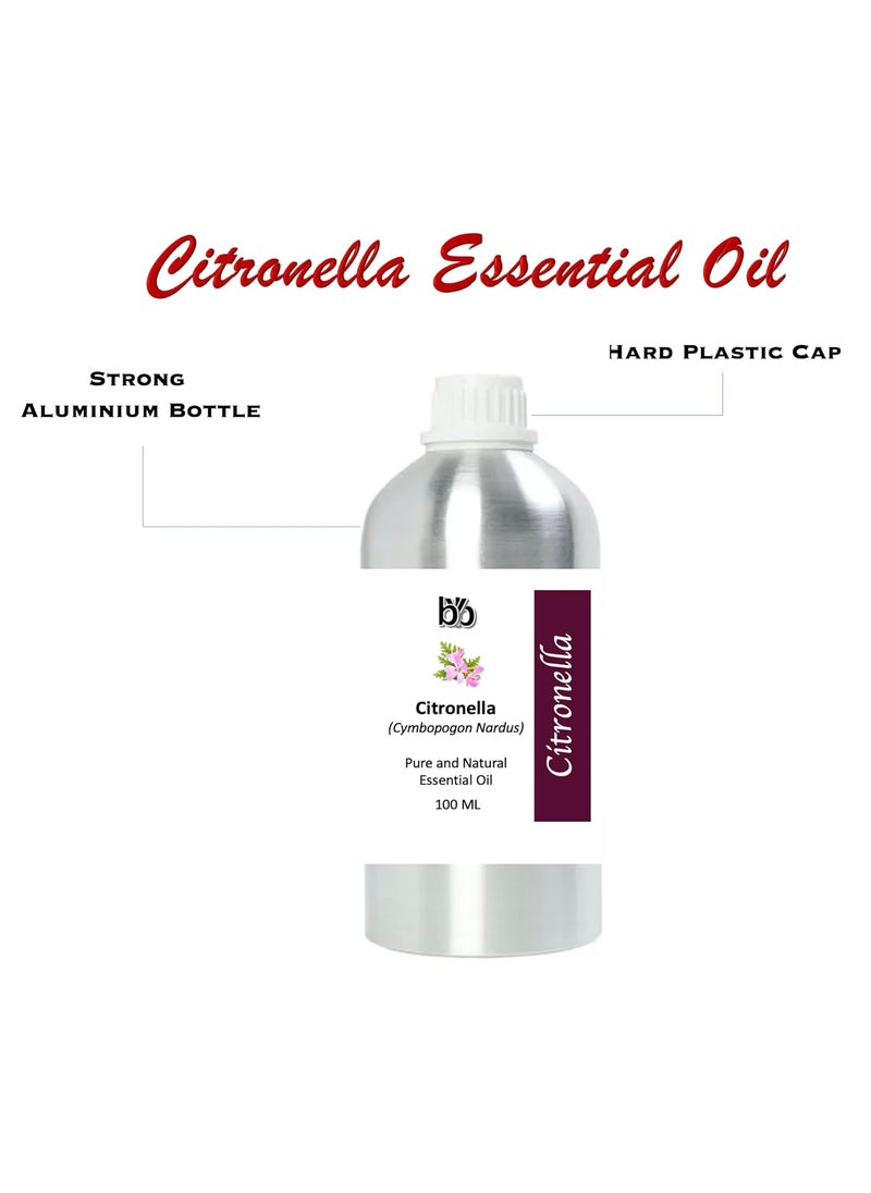 BYB Essentials Organic Citronella Essential Oil 100 Pure Natural Undiluted 500 ml