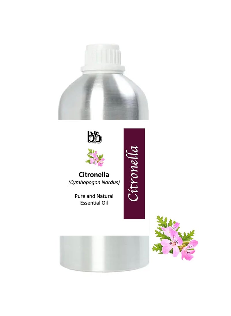 BYB Essentials Organic Citronella Essential Oil 100 Pure Natural Undiluted 500 ml