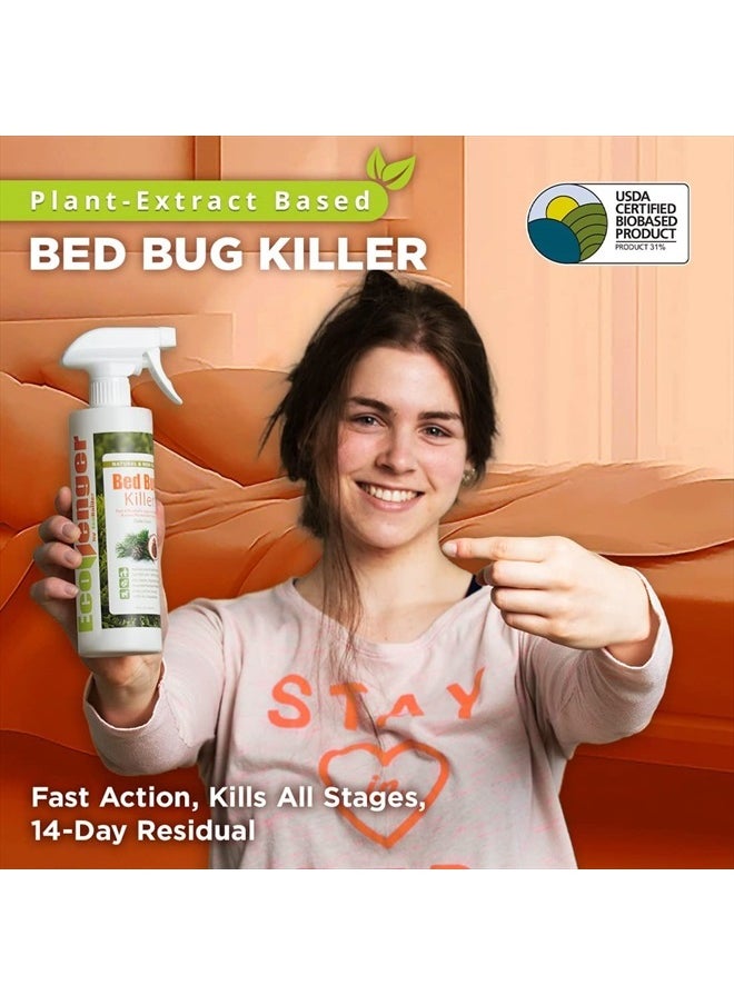 Bed Bug Killer 16 oz EcoVenger by EcoRaider, 100% Kill Efficacy, Bedbugs  Mites, Kills Eggs  the Resistant, Lasting Protection, USDA BIO-certified, Plant Extract Based  Non-Toxic, Child  Pet Safe