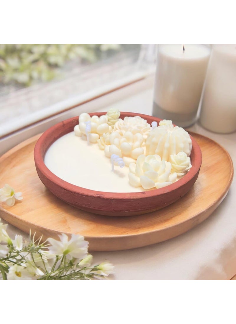 Melt Mold Serene Patchouli Scented Candle Handcrafted EcoFriendly Ideal for Home Dcor and Aromatherapy White