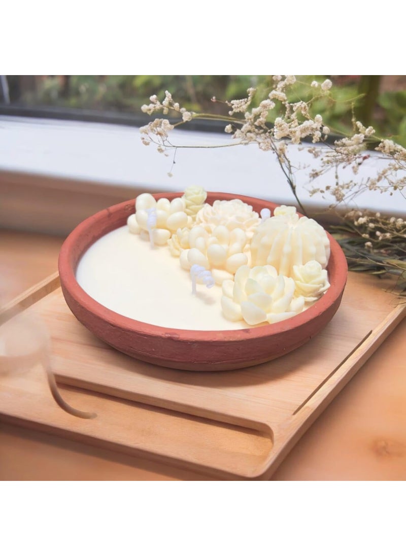 Melt Mold Serene Patchouli Scented Candle Handcrafted EcoFriendly Ideal for Home Dcor and Aromatherapy White