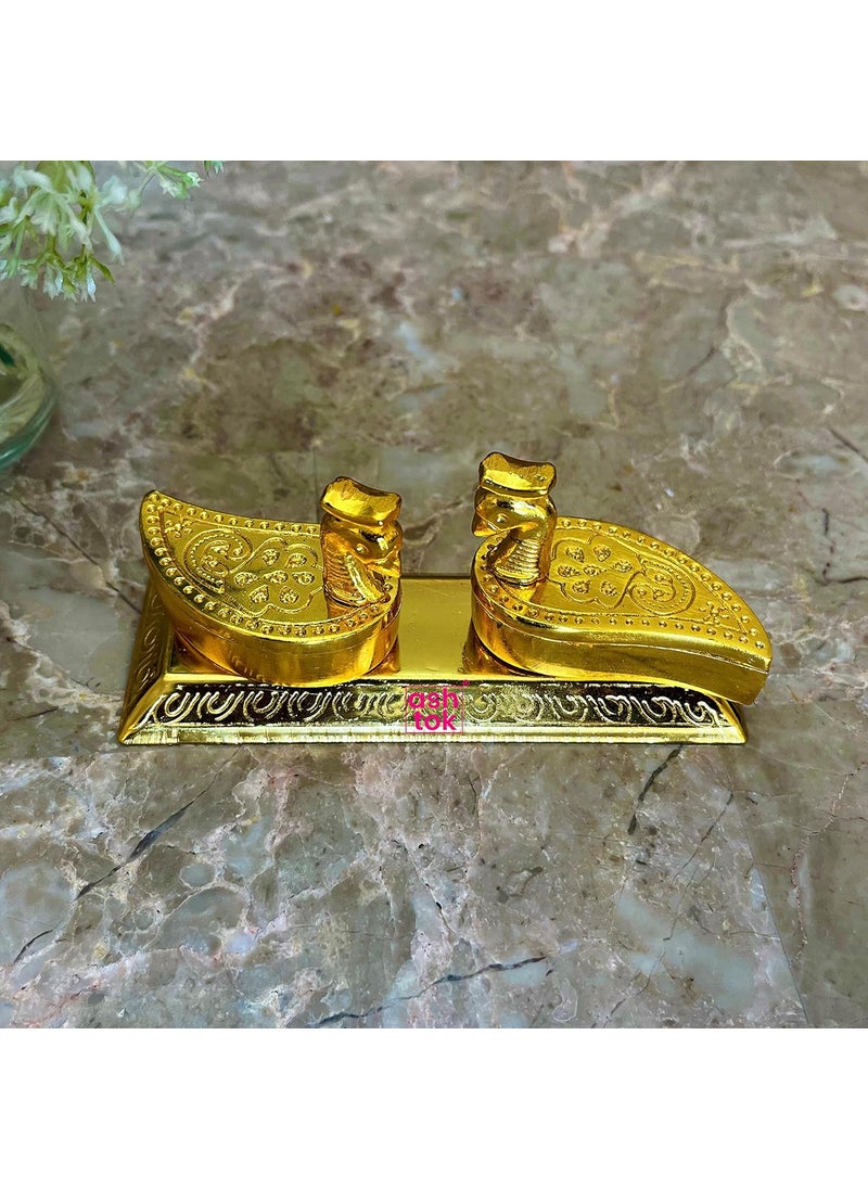 Ashtok Gold Coated Sindoor Box Double Swan Design Kumkum box Sindoor box for bride