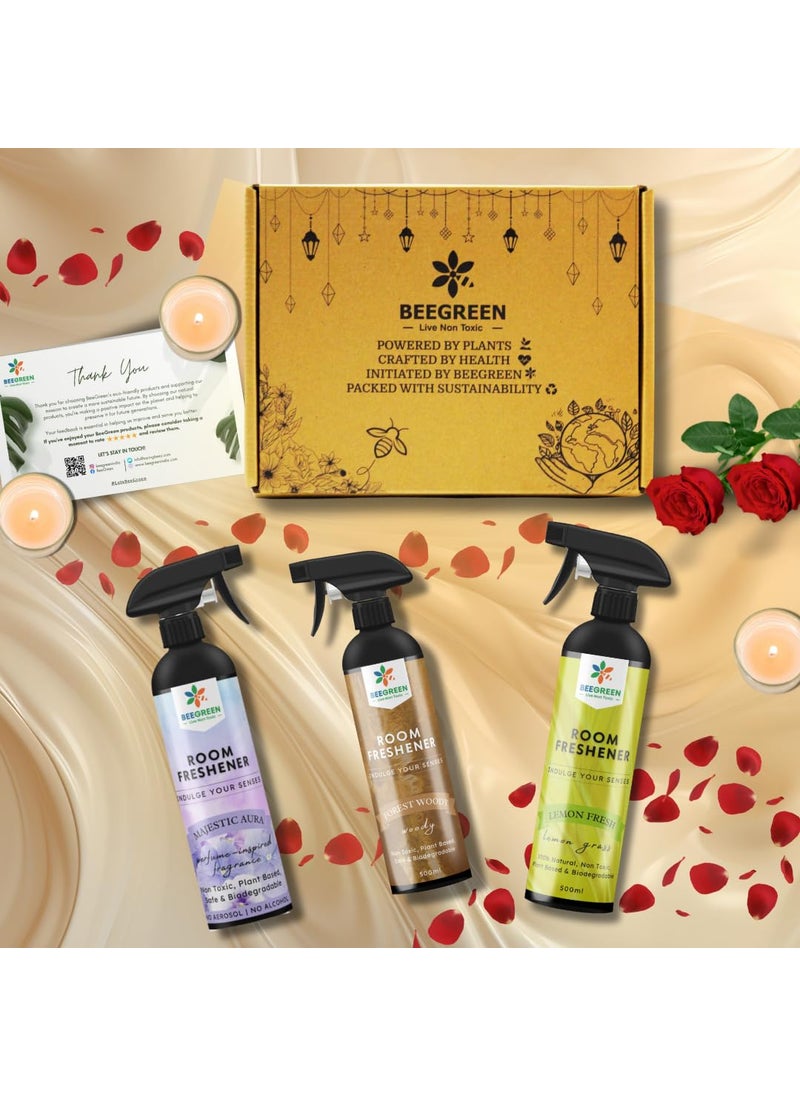 Beegreen Aroma Delight Diwali Gift Hamper Kit of 3 Natural Scents Eco Friendly Gift Corporate Gifts Green Healthy Gift Diwali Gift Hamper Premium Diwali Gift Box Diwali Gift
